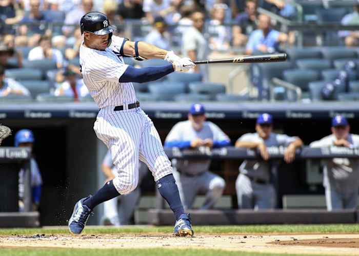 giancarlo stanton home run in yankee stadium
